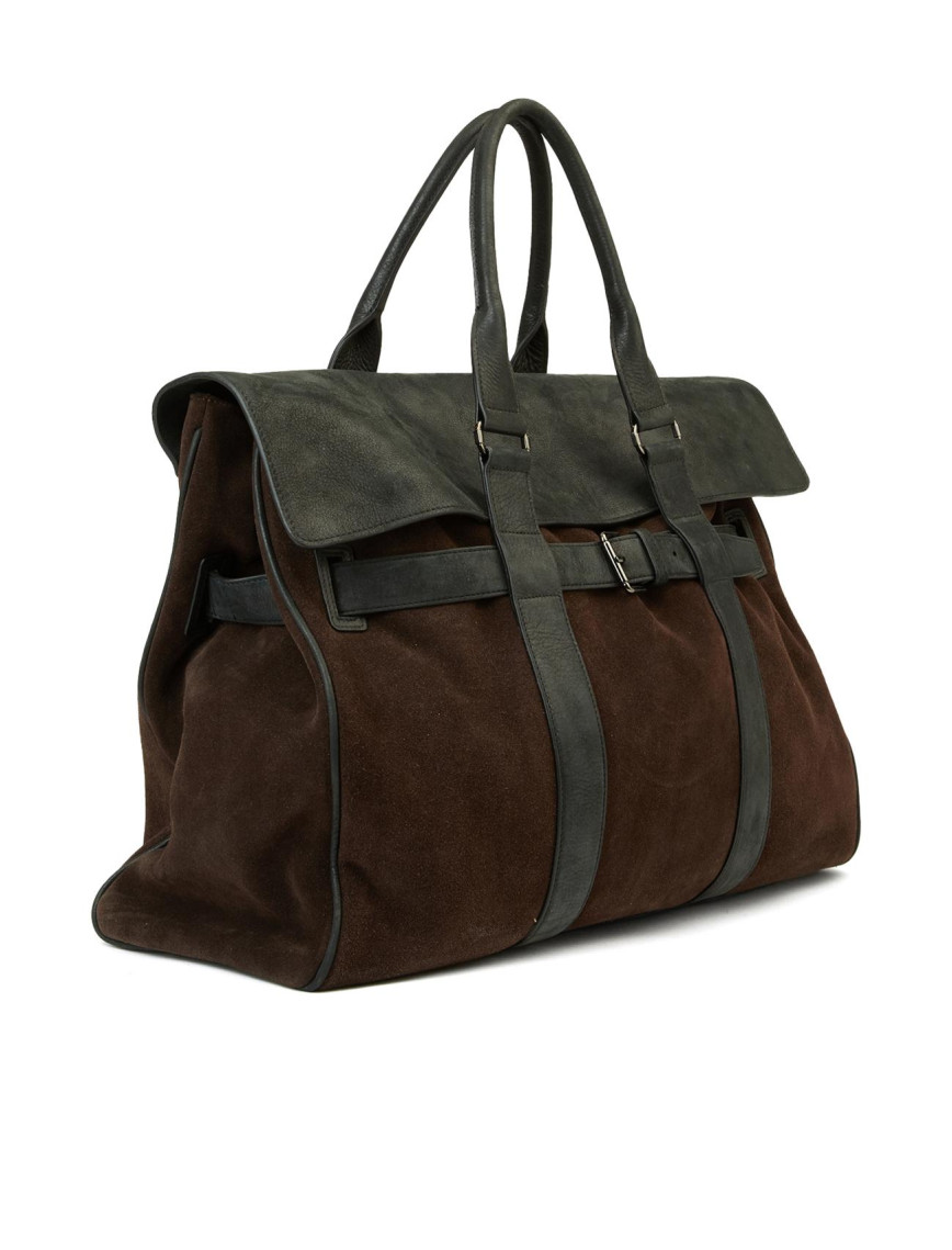 Network Erkek Siyah Süet Seyahat Çantası