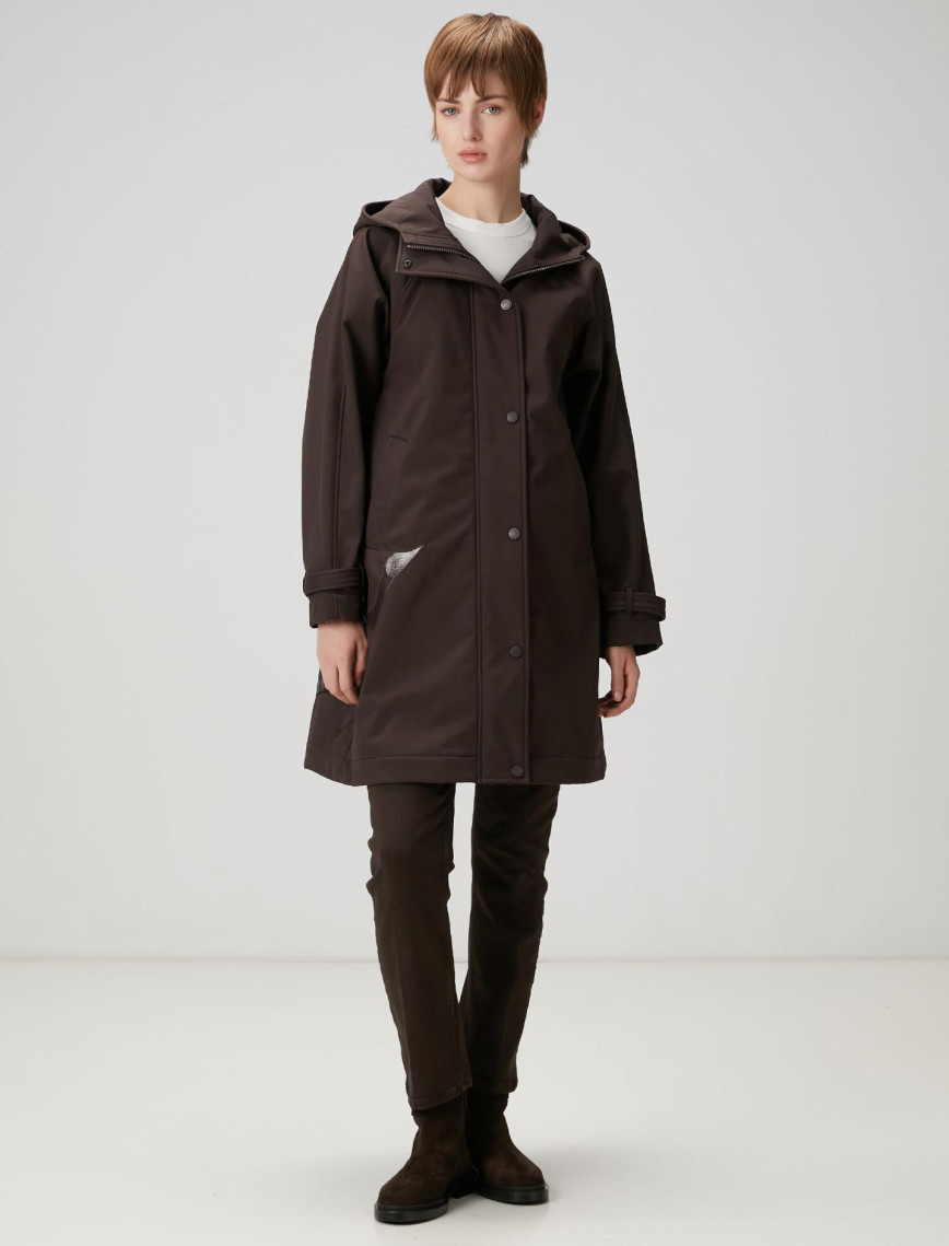 Beymen Club Kadın Kahverengi Kuş Aplikeli Kaban