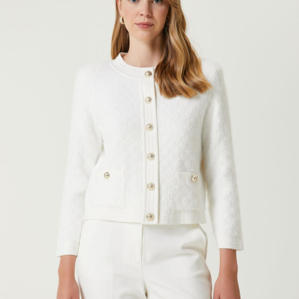 Beymen Club Kadın Kırık Beyaz Tüylü Hırka Beymen Club Kadın Kırık Beyaz Tüylü Hırka