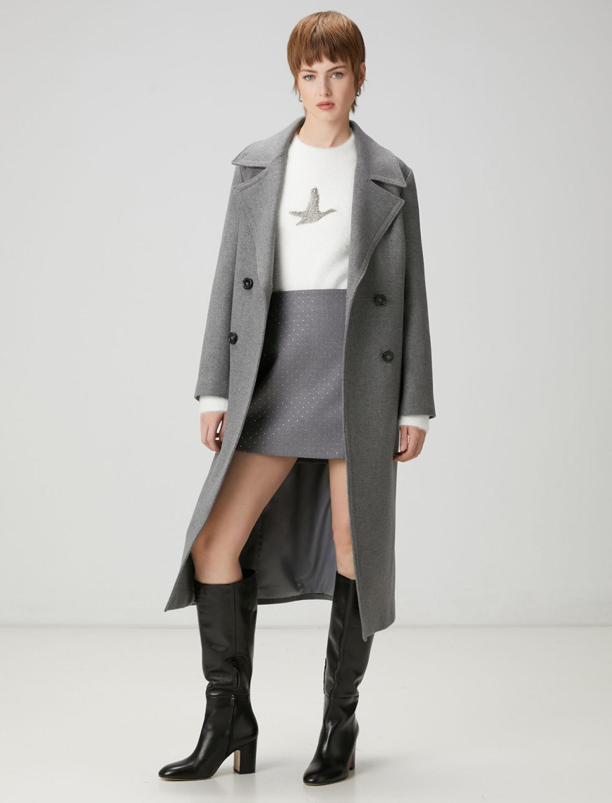 Beymen Club Kadın Beyaz İşlemeli Logolu Kazak Beymen Club Kadın Beyaz İşlemeli Logolu Kazak