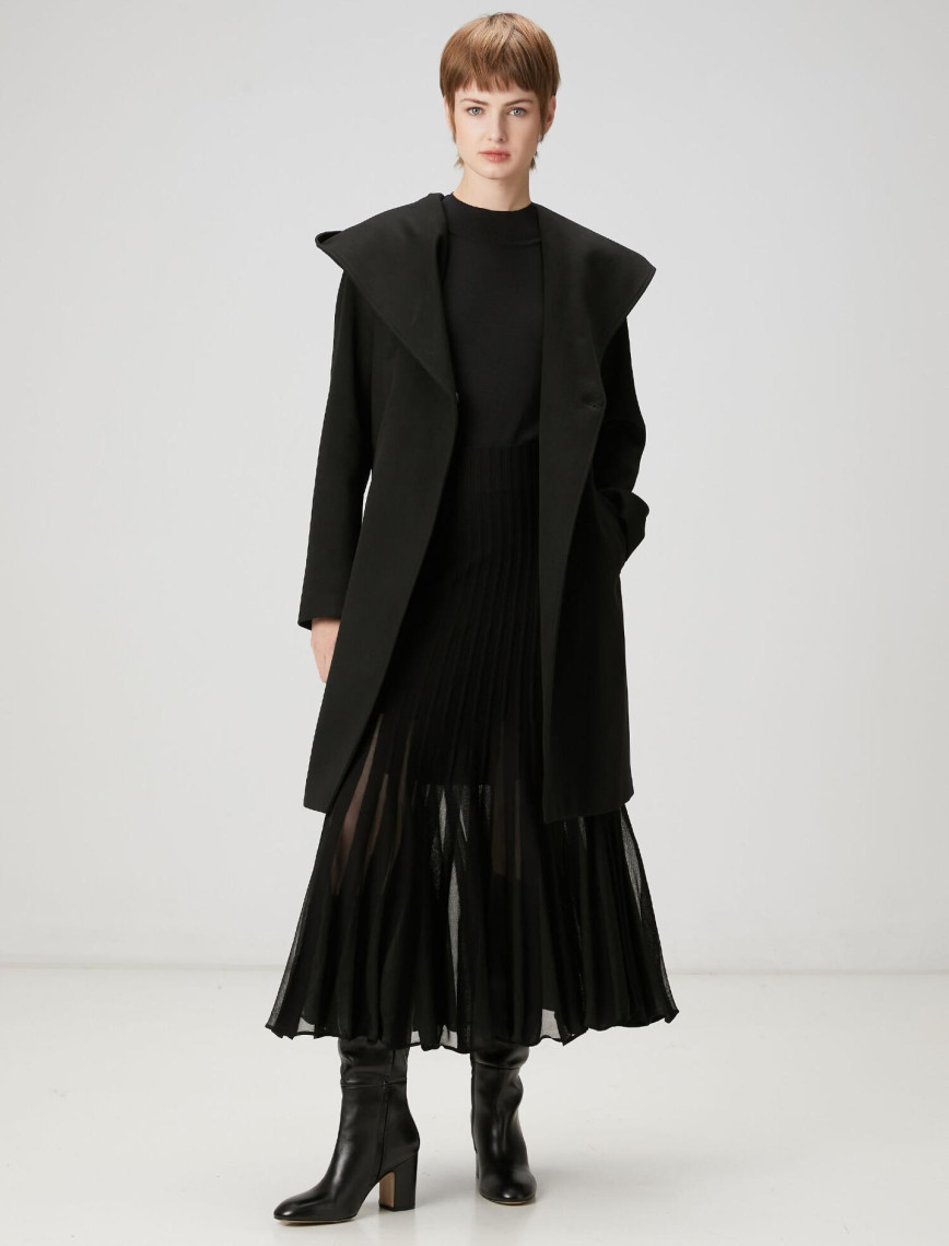 Beymen Club Kadın Siyah Kapüşonlu Palto Beymen Club Kadın Siyah Kapüşonlu Palto