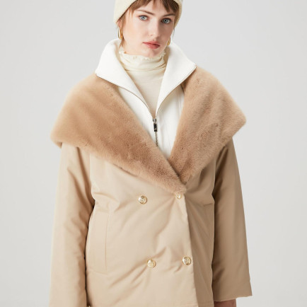 Beymen Club Kadın Bej Kapüşonlu Kruvaze Kaban Beymen Club Kadın Bej Kapüşonlu Kruvaze Kaban