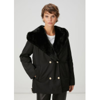 Beymen Club Kadın Siyah Kapüşonlu Kruvaze Kaban Beymen Club Kadın Siyah Kapüşonlu Kruvaze Kaban