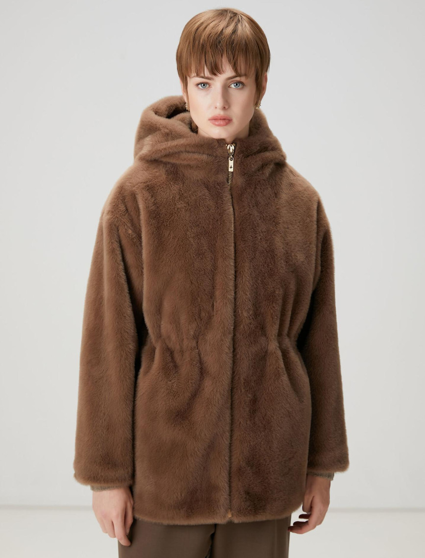 Beymen Club Kadın Vizon Kapüşonlu Mont