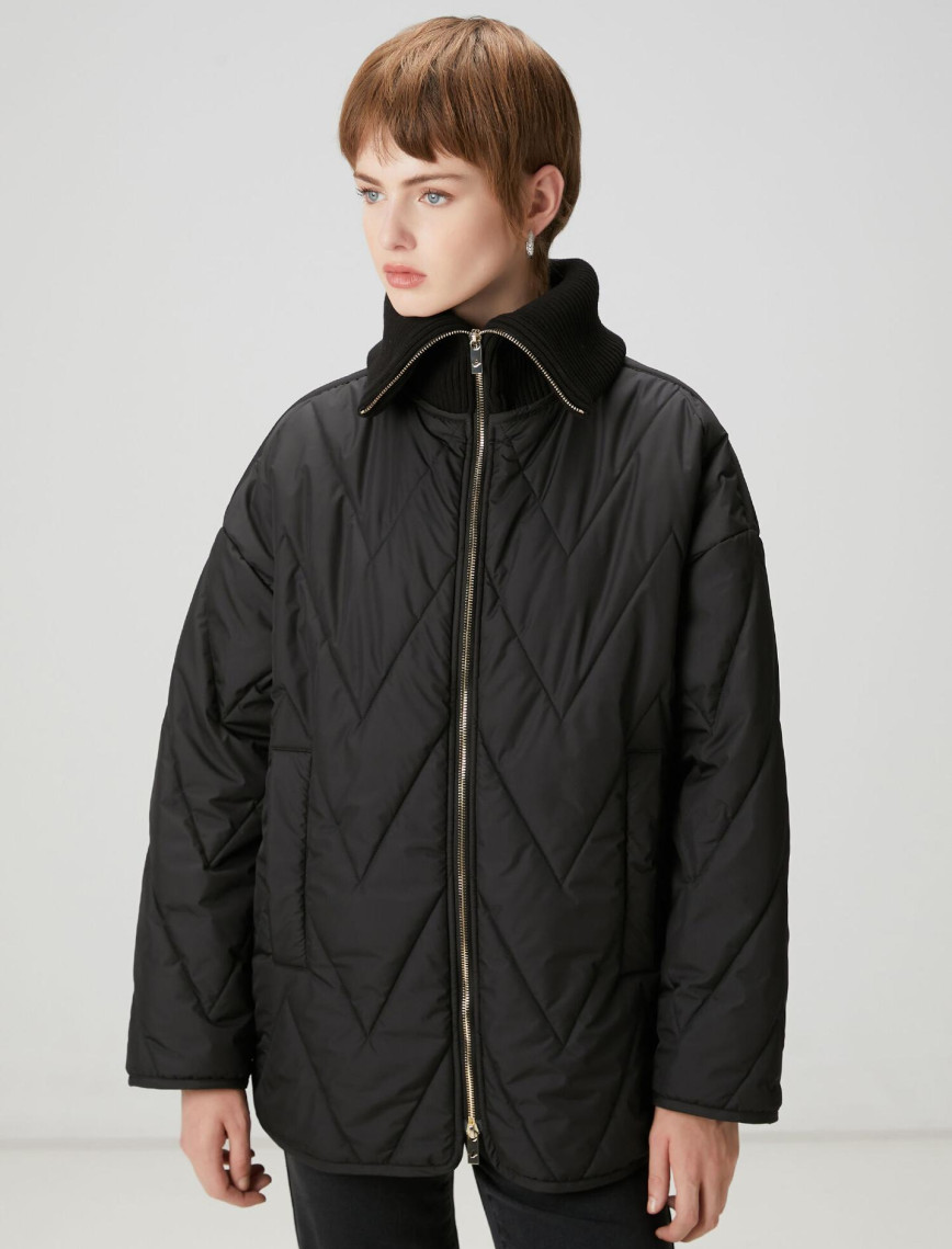 Beymen Club Kadın Siyah Kapitoneli Mont Beymen Club Kadın Siyah Kapitoneli Mont