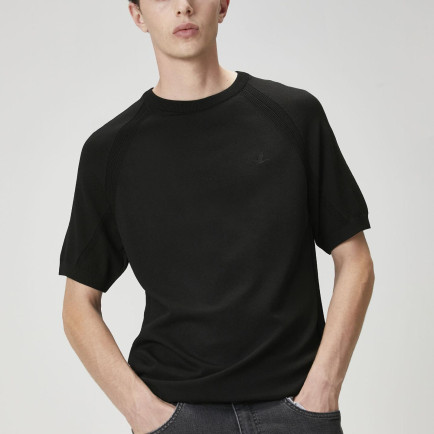 Beymen Club Erkek Siyah Kısa Kollu Kazak Beymen Club Erkek Siyah Kısa Kollu Kazak