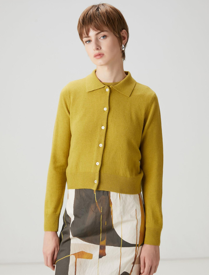 Beymen Club Kadın Yağ Yeşili Fular Detaylı Triko Hırka Beymen Club Kadın Yağ Yeşili Fular Detaylı Triko Hırka