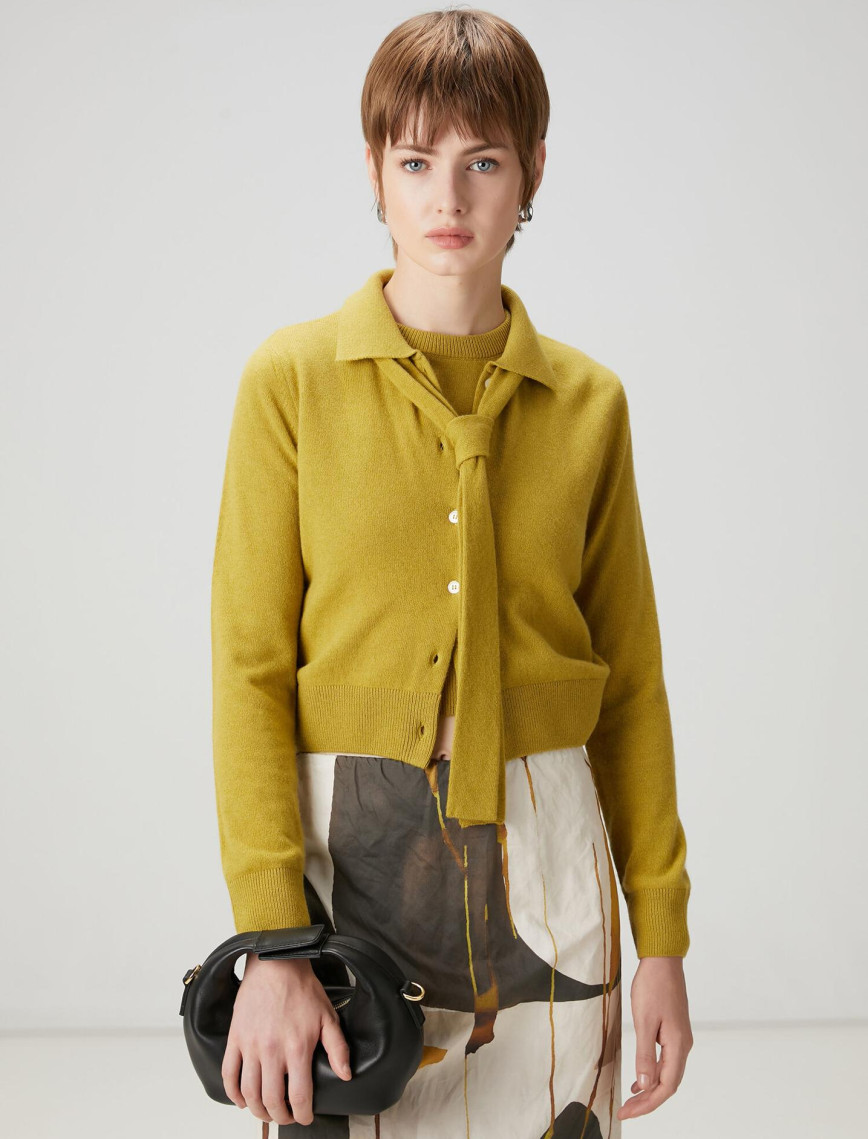 Beymen Club Kadın Kobalt Yün Polo Hırka Beymen Club Kadın Kobalt Yün Polo Hırka