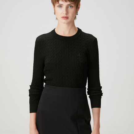 Beymen Club Kadın Siyah Saç Örgü Kazak Beymen Club Kadın Siyah Saç Örgü Kazak