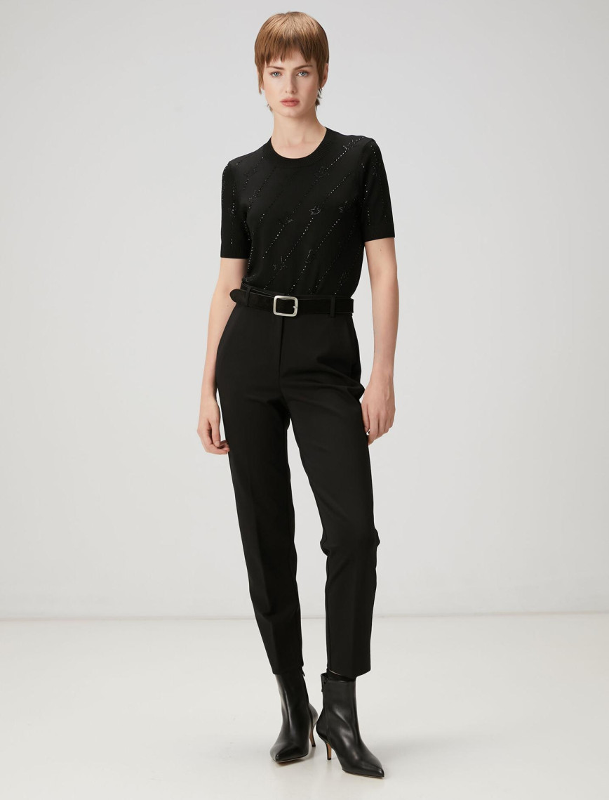 Beymen Club Kadın Siyah Taşlı Triko Beymen Club Kadın Siyah Taşlı Triko