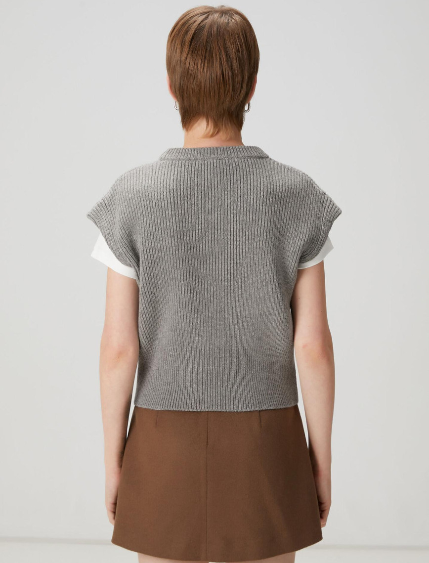 Beymen Club Kadın Gri Melanj Yün Süveter Beymen Club Kadın Gri Melanj Yün Süveter