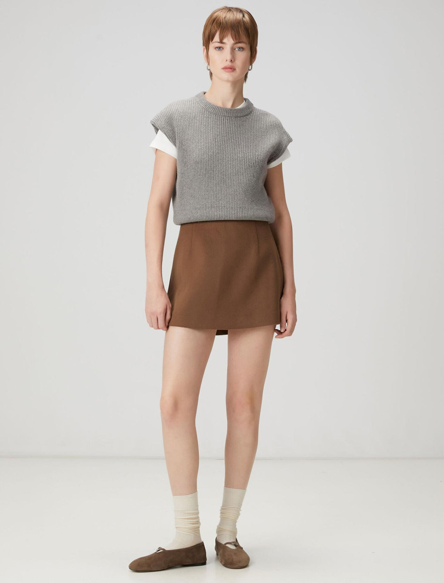 Beymen Club Kadın Gri Melanj Yün Süveter Beymen Club Kadın Gri Melanj Yün Süveter