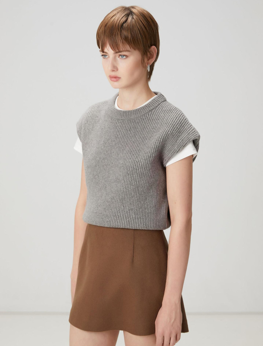 Beymen Club Kadın Gri Melanj Yün Süveter Beymen Club Kadın Gri Melanj Yün Süveter