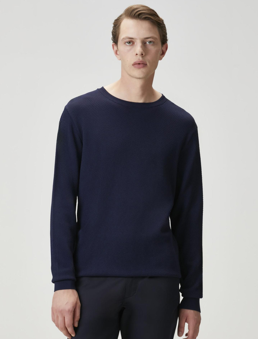 Beymen Club Erkek Kırık Beyaz Petek Örgü Dokulu Kazak Beymen Club Erkek Kırık Beyaz Petek Örgü Dokulu Kazak