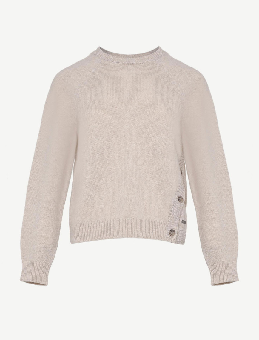 YARGICI Bisiklet Yakalı Yan Düğme Detaylı Kazak YARGICI Bisiklet Yakalı Yan Düğme Detaylı Kazak