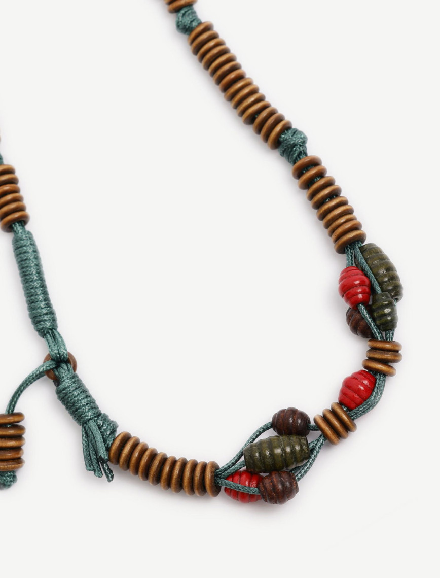 YARGICI Ahşap Boncuklu Uzun Kolye YARGICI Ahşap Boncuklu Uzun Kolye