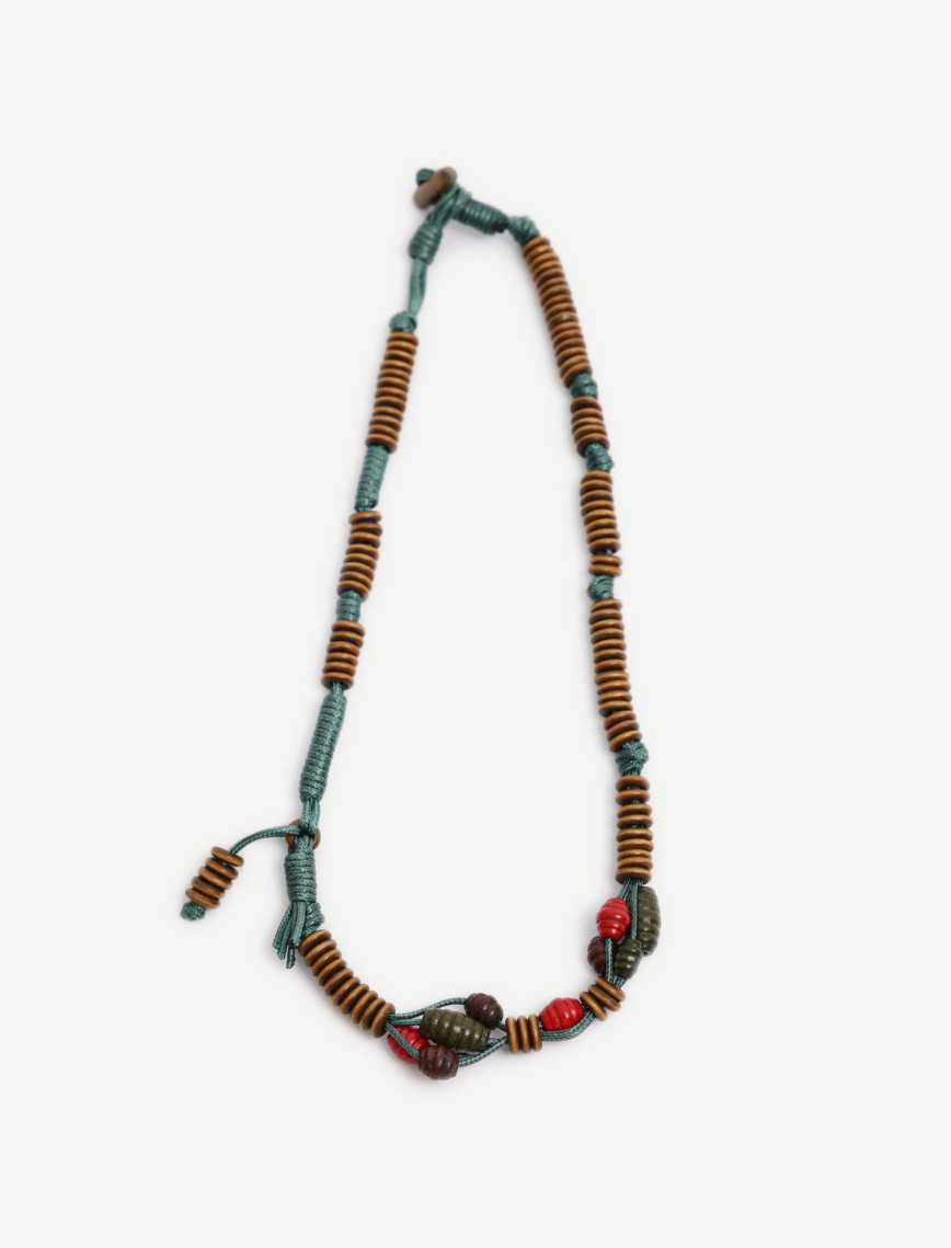 YARGICI Ahşap Boncuklu Uzun Kolye YARGICI Ahşap Boncuklu Uzun Kolye