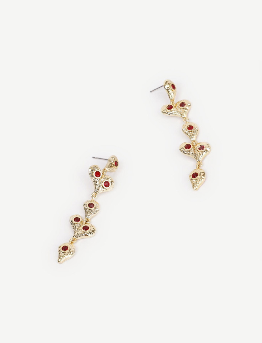 YARGICI Kalp Figürlü Sallantılı Küpe YARGICI Kalp Figürlü Sallantılı Küpe