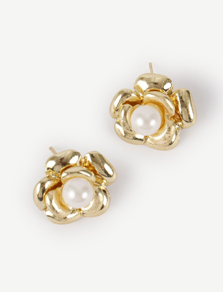 YARGICI İnci Detaylı Gold Küpe YARGICI İnci Detaylı Gold Küpe