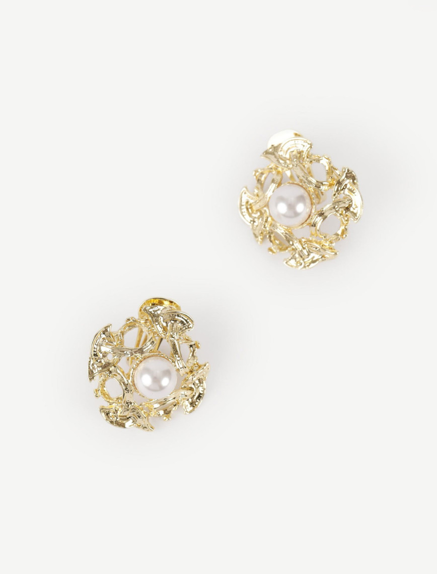 YARGICI İnci Detaylı Gold Küpe YARGICI İnci Detaylı Gold Küpe