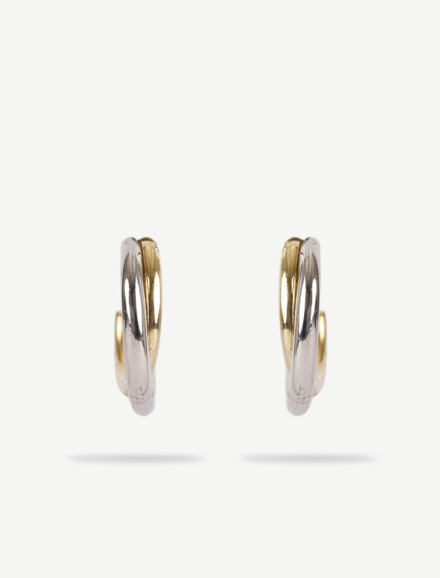 YARGICI Gold Ve Silver Renkli Halka Küpe YARGICI Gold Ve Silver Renkli Halka Küpe