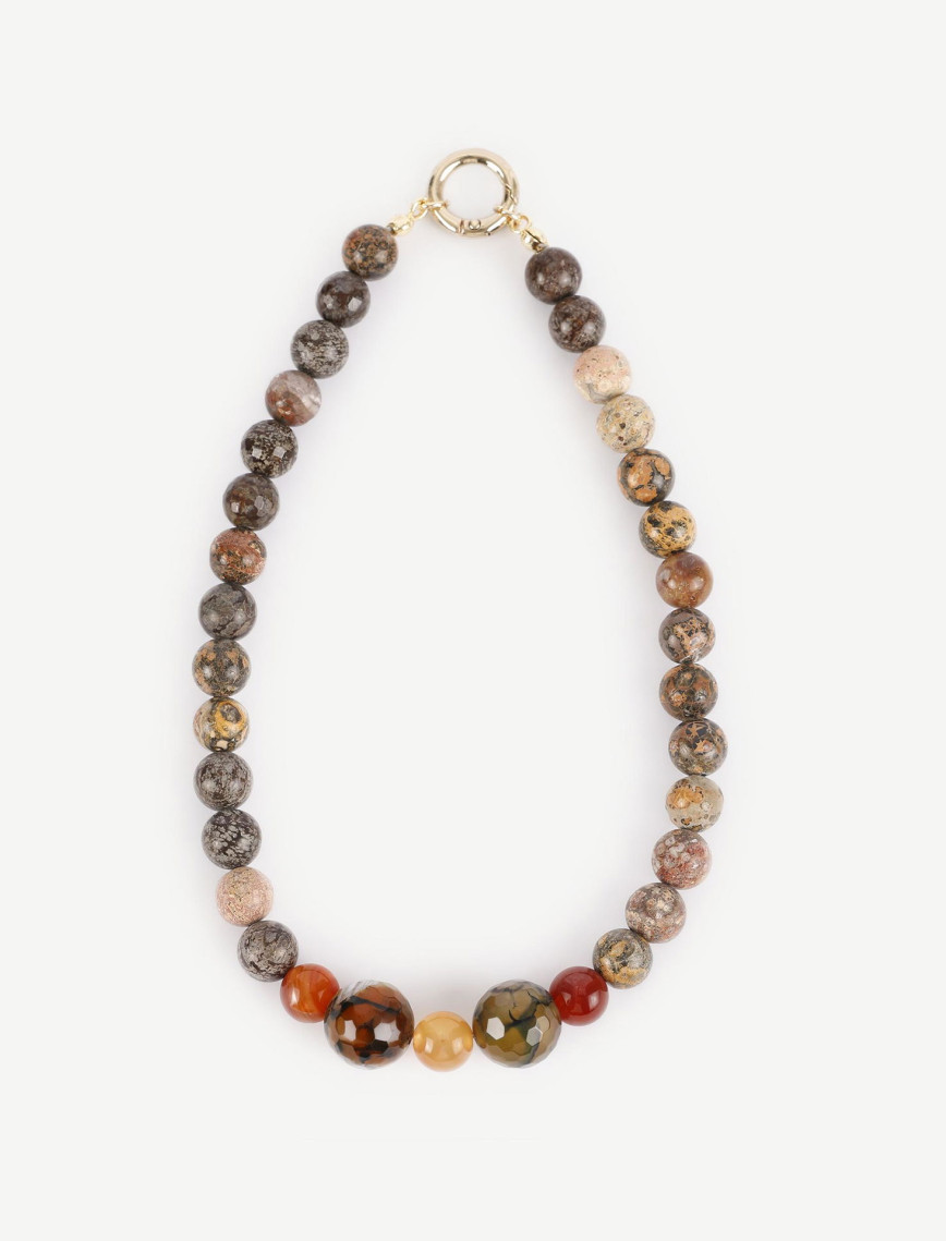 YARGICI Yuvarlak Formlu Doğal Taş Kolye YARGICI Yuvarlak Formlu Doğal Taş Kolye