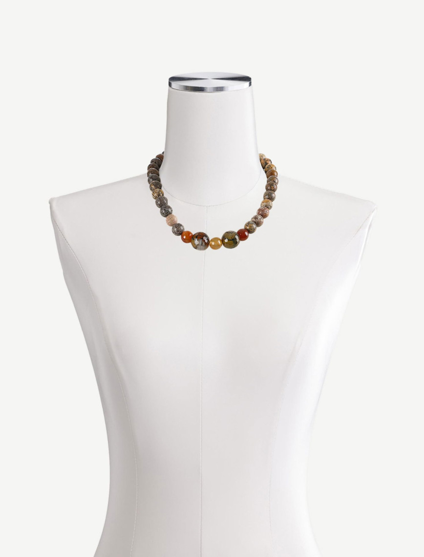 YARGICI Yuvarlak Formlu Doğal Taş Kolye YARGICI Yuvarlak Formlu Doğal Taş Kolye