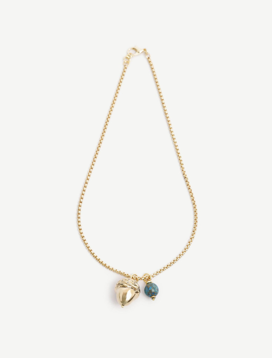 YARGICI Turkuaz Ve Charm Detaylı Kolye YARGICI Turkuaz Ve Charm Detaylı Kolye