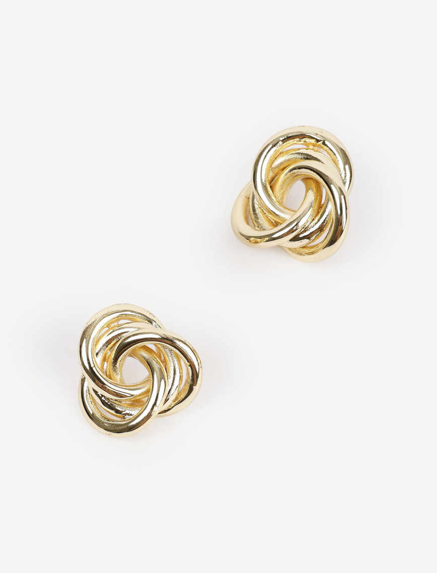 YARGICI Burgu Detaylı Gold Küpe YARGICI Burgu Detaylı Gold Küpe