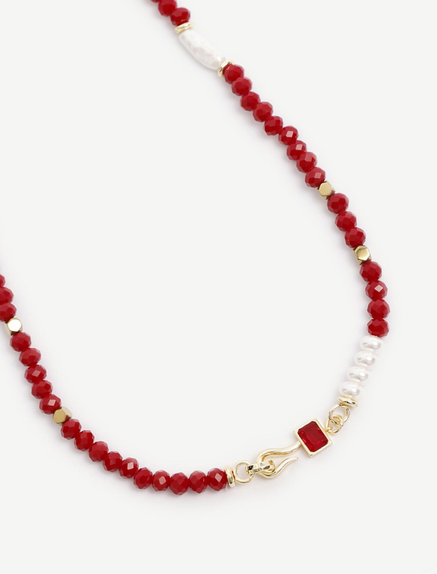 YARGICI Hematit Ve Mayorka İncili Kolye YARGICI Hematit Ve Mayorka İncili Kolye