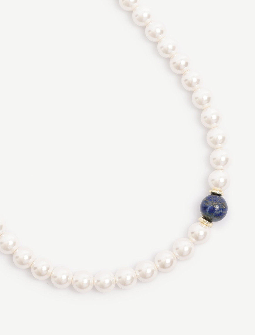 YARGICI Mayorka İnci Ve Lapis Detaylı Kolye YARGICI Mayorka İnci Ve Lapis Detaylı Kolye