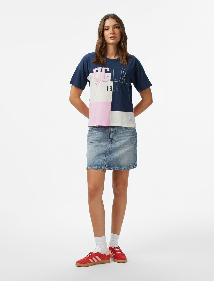 UCLA Flores Kadın Lacivert T-Shirt UCLA Flores Kadın Lacivert T-Shirt