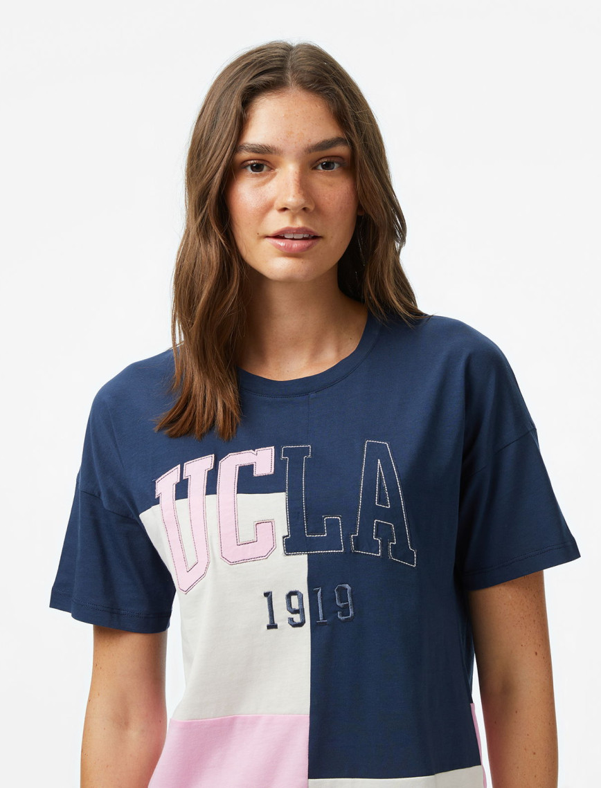 UCLA Flores Kadın Lacivert T-Shirt UCLA Flores Kadın Lacivert T-Shirt