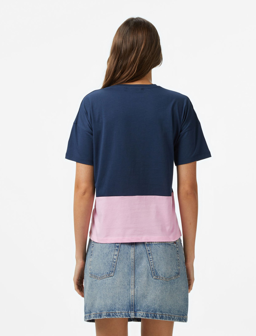 UCLA Flores Kadın Lacivert T-Shirt UCLA Flores Kadın Lacivert T-Shirt