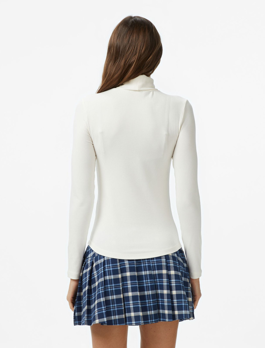 Tommy Hilfiger Slim 5X2 Roll Kadın Beyaz T-Shirt Tommy Hilfiger Slim 5X2 Roll Kadın Beyaz T-Shirt