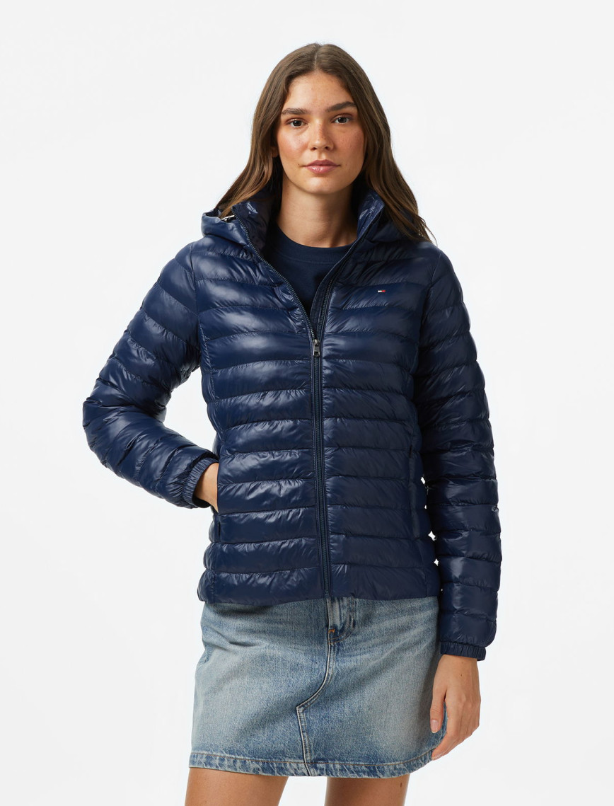 Tommy Hilfiger Padded Slim Kadın Kırmızı Puffer Mont Tommy Hilfiger Padded Slim Kadın Kırmızı Puffer Mont