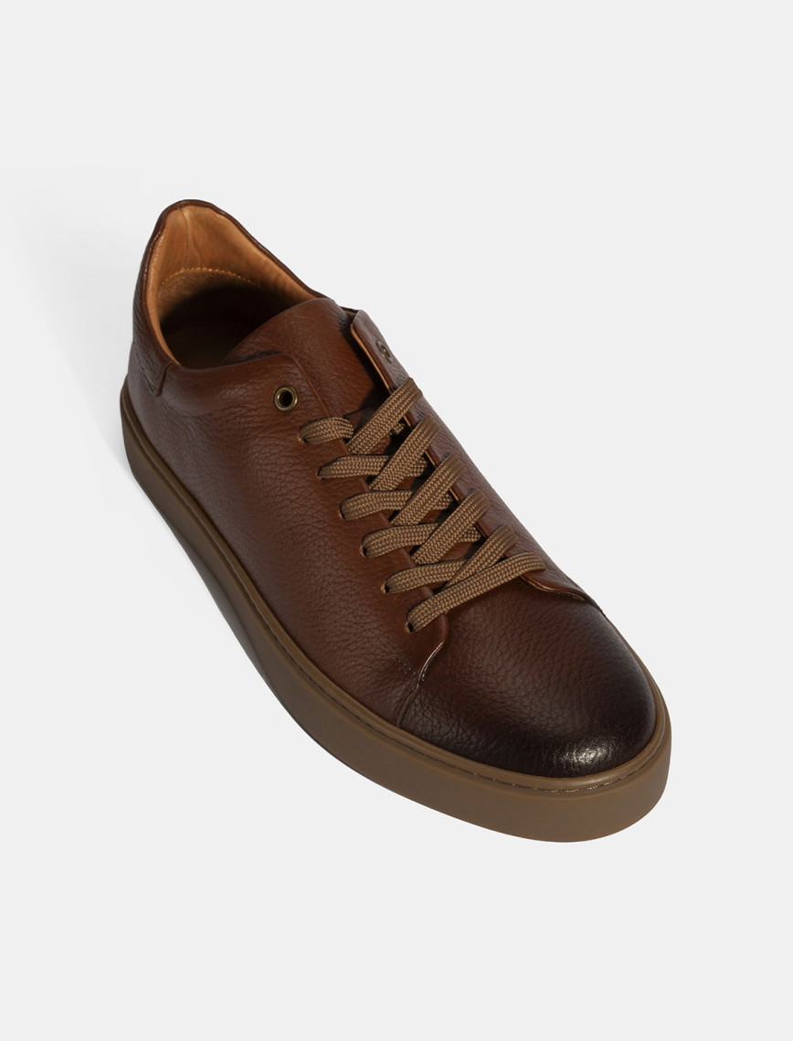 Erkek Taba Bağcıklı Deri Günlük Ayakkabı Erkek Taba Bağcıklı Deri Günlük Ayakkabı