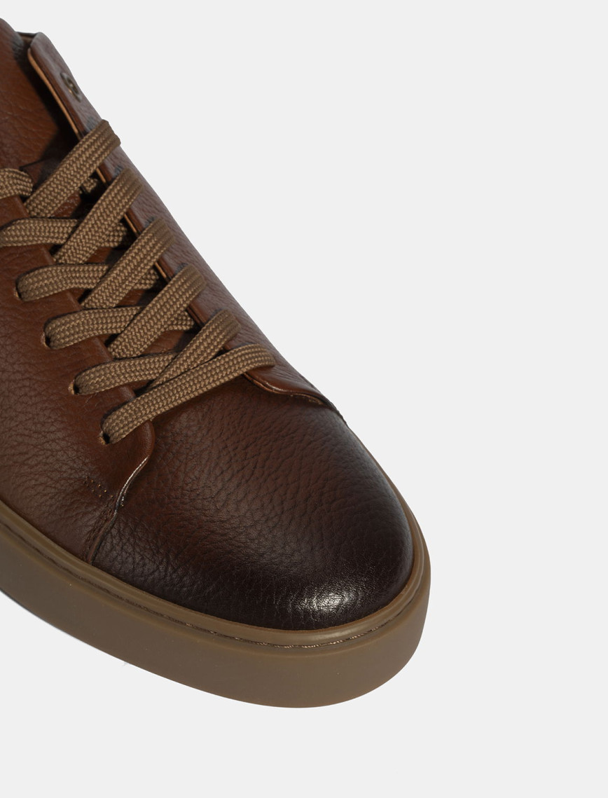 Erkek Taba Bağcıklı Deri Günlük Ayakkabı Erkek Taba Bağcıklı Deri Günlük Ayakkabı