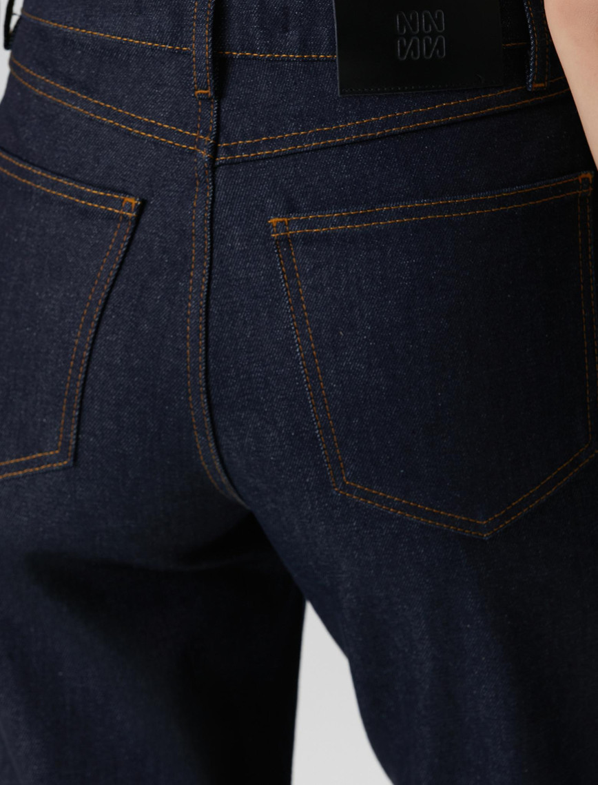 Network Kadın Lacivert Paça Taş Detaylı Denim Pantolon Network Kadın Lacivert Paça Taş Detaylı Denim Pantolon