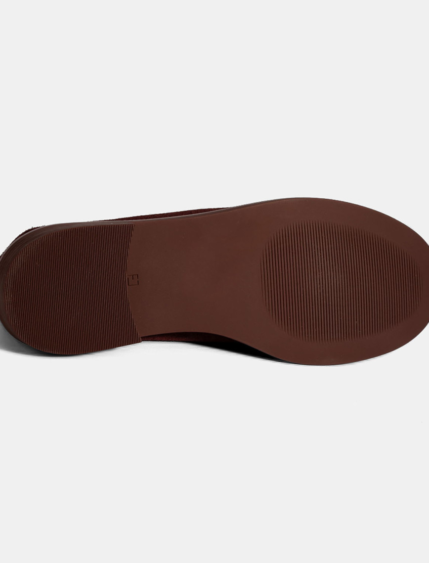 Kadın Bordo Süet Loafer Kadın Bordo Süet Loafer