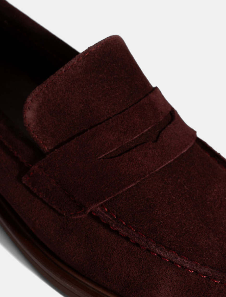 Kadın Bordo Süet Loafer Kadın Bordo Süet Loafer