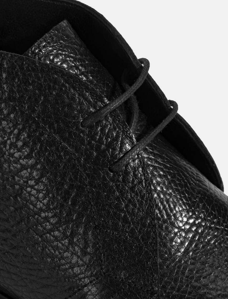 Erkek Siyah Bağcıklı Deri Bot Erkek Siyah Bağcıklı Deri Bot