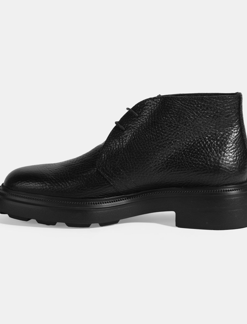 Erkek Siyah Bağcıklı Deri Bot Erkek Siyah Bağcıklı Deri Bot