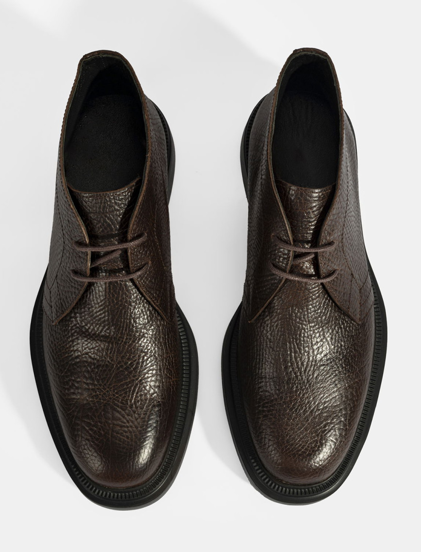 Erkek Kahve Bağcıklı Deri Bot Erkek Kahve Bağcıklı Deri Bot