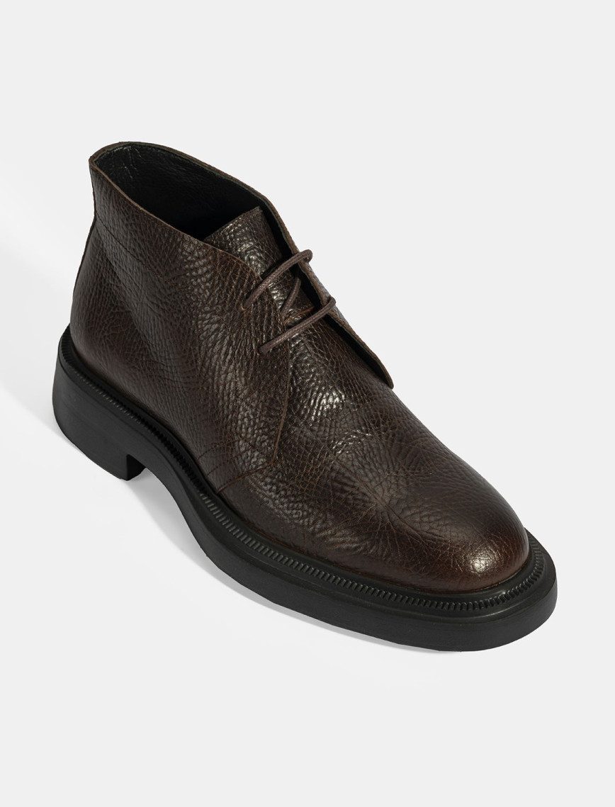 Erkek Kahve Bağcıklı Deri Bot Erkek Kahve Bağcıklı Deri Bot