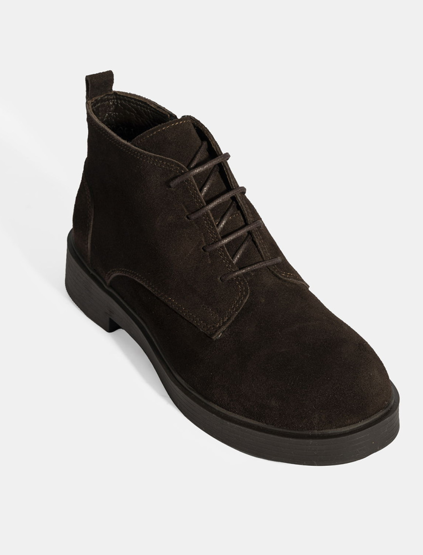 Kadın Kahve Bağcıklı Süet Bot Kadın Kahve Bağcıklı Süet Bot