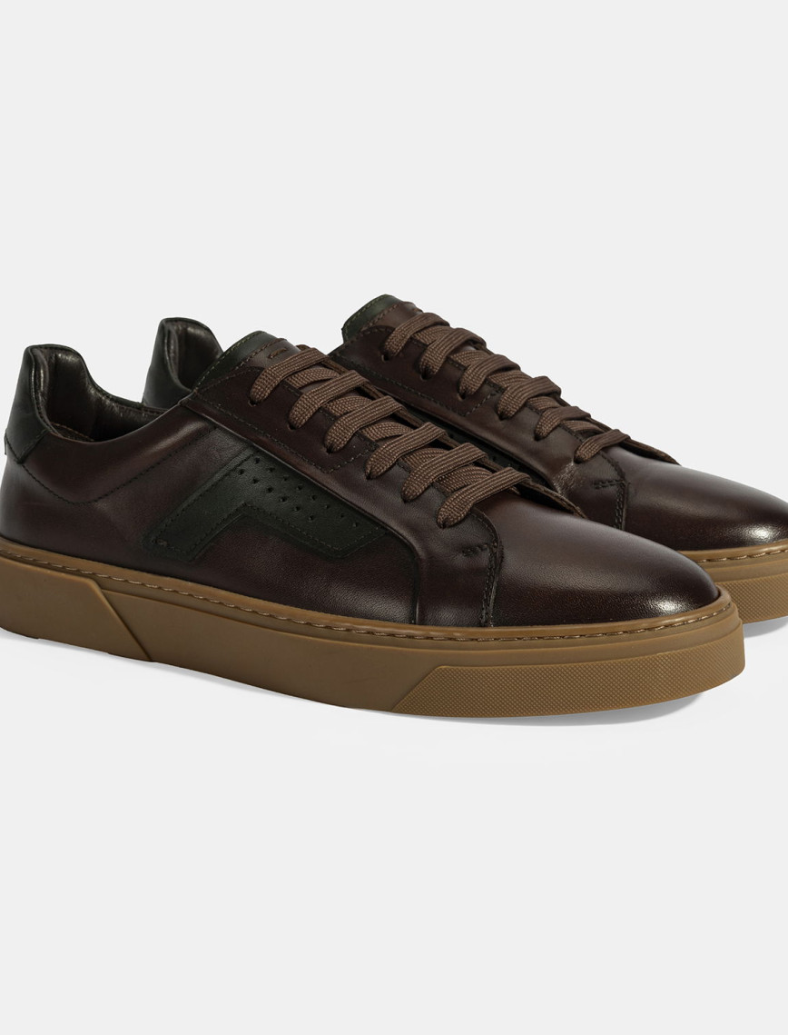 Erkek Kahve Bağcıklı Deri Günlük Ayakkabı Erkek Kahve Bağcıklı Deri Günlük Ayakkabı