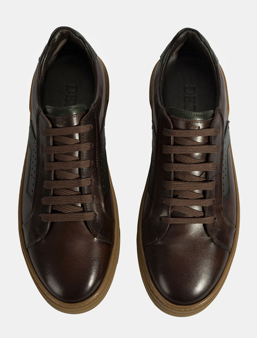 Erkek Kahve Bağcıklı Deri Günlük Ayakkabı Erkek Kahve Bağcıklı Deri Günlük Ayakkabı