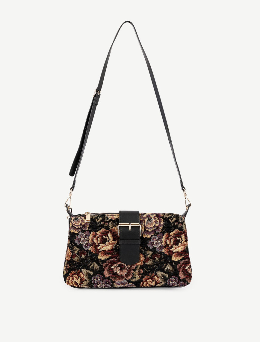YARGICI Çiçek Desenli Kumaş Çapraz Çanta YARGICI Çiçek Desenli Kumaş Çapraz Çanta