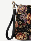 YARGICI Çiçek Desenli Kumaş Çapraz Çanta YARGICI Çiçek Desenli Kumaş Çapraz Çanta